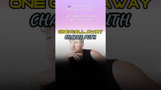 Charlie Puth  One Call Away Karaoke Version  Best Karaoke song [upl. by Notgnihsaw99]