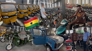 The New Largest Electric Car And Motorcycle Company Finally In Ghana🇬🇭😱😱 LETS TOUR‼️ [upl. by Namas927]