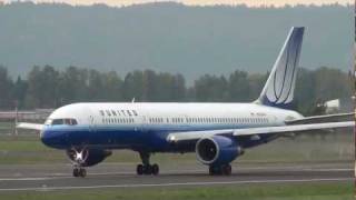 United Airlines N534UA 757200 Takeoff Portland Airport PDX [upl. by Emilee650]