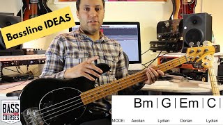 Creating Basslines Over a Chord Progression BmGEmC [upl. by Llertnod]