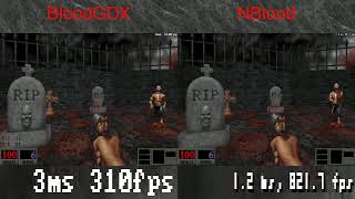 BloodGDX vs NBlood  Software renderer performance comparison [upl. by Jovitah266]