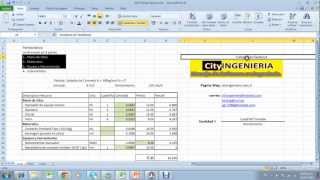 Análisis de Costo Unitario en Excel [upl. by Lianna]