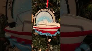 Personalized Red Boat Christmas Ornament [upl. by Karb]