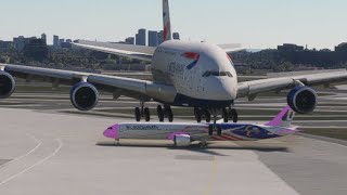 Airplane crash landing  AIRBUS A380  Toronto city airport [upl. by Aihseya]