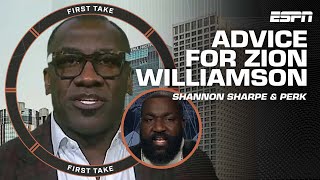 Shannon Sharpe amp Kendrick Perkins offer advice to Zion Williamson 👀  First Take [upl. by Ackerman]