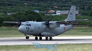 Alenia C27J Spartan Landing  Romanian Air Force  Split Airport LDSPSPU [upl. by Vaientina724]