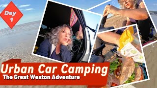 The Great Weston Adventure  Urban Car Camping by the Sea [upl. by Stillas]