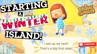 Animal Crossing New Horizons ACNH Starting a Winter Island [upl. by Haelhsa]