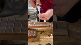 Celtic Mandola build part 27  a little bit of fret work luthier mandola woodworking [upl. by Garibull102]