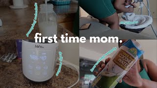 INCREASING BREAST MILK PUMPING SCHEDULE BLOW OUTS 🫠  REALISTIC FIRST TIME MOM VLOG [upl. by Nordine]