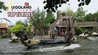 Top 15 Rides at Legoland Billund [upl. by Nylek]