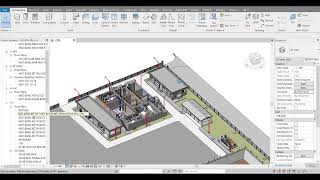 Share 3D Revit model of wastewater treament plant 1200CMD In Vietnam [upl. by Zebaj]