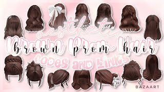 Brown Prom amp Wedding Hairstyle Codes amp Links  Roblox Bloxburg Berry Avenue Brookhaven [upl. by Dusen]