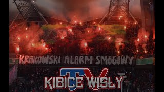 „Toksyczne miasto  krakowski alarm smogowy”  oprawa Wisły Kraków na meczu w Warszawie 18032018 [upl. by Goth]