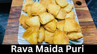 Diwali special Rava Maida Puri  rava maida puri gujarati recipe  trending   trendingvideo [upl. by Haras]