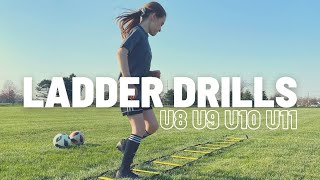 Ladder Drills For Youth Players  Faster Feet amp Improve Agility  U8 U9 U10 U11  FootballSoccer [upl. by Snilloc984]