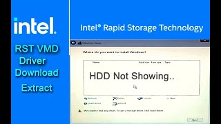 download and Extract intel rapid storage technology VMD driver intel 10th and 11th generation [upl. by Melville]