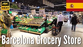 Barcelona Spain 🇪🇸  Carrefour Grocery Store  4K Walking Tour in 2022 [upl. by Stoughton542]