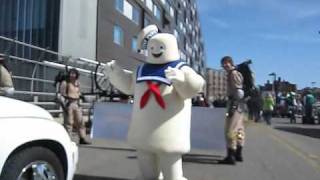 Ghostbusters at the Boston St Patricks Day Parade Well theres something you dont see every day [upl. by Nrehtac]