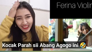 REACTION REAKSI ABANG AGOGO VIOLIN COVER JANAM JANAM [upl. by Flavio]