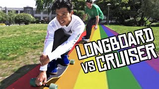 LONGBOARD VS CRUISER BOARD [upl. by Avilla591]