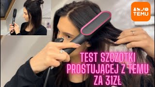 TEST szczotki prostującej włosy z Temu za 31zł❗️🤩 [upl. by Katya]