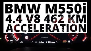 BMW M550i 44 V8 462 hp AT  acceleration 0100 kmh [upl. by Yerag]