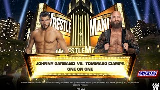 JOHNNY GARGANO VS TOMMASO CIAMPA WRESTLEMANIA 39 WWE 2K24 GAMEPLAY INDONESIA [upl. by Elokyn416]