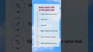 Burçların Trip Atma Yöntemleri 🫣🌟 astroloji burçlar astrology [upl. by Zoi]