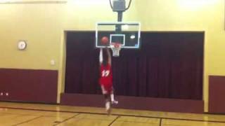 7th GraderTwo Handed Dunk 13yo 2016 Class [upl. by Ewolram]