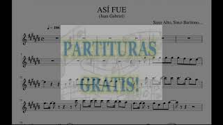 Así Fue  Juan Gabriel  PlayBack Partitura para Saxo Alto Saxo Barítono [upl. by Tris]