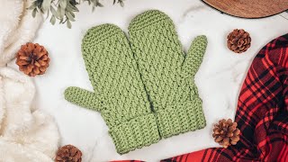 Country Cottage Mittens Crochet Tutorial  Quick and Easy Crochet Mitten Pattern [upl. by Helen]