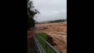 CHUVAS EM SANTA CATARINA Impressionante o Volume de Água no Salto Saudades Atrativo em Quilombo [upl. by Bausch]