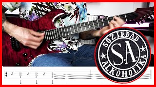 PIEDRA CONTRA TIJERA  Soziedad Alkoholika GUITAR COVER  TAB 🎸 Rockers Musika Eskola LESSON [upl. by Akila639]