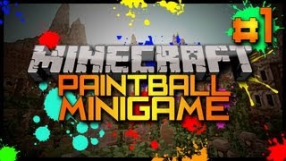 Minecraft  PaintBall Minigame 1 [upl. by Ennairek]