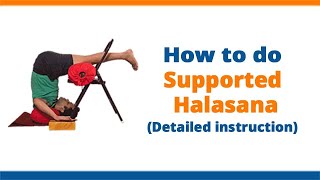 Supported Halasana with Chair StepbyStep Guide by Vinay Siddaiah  Yogavijnana [upl. by Sinnard]