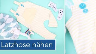 Latzhose für Babys nähen  Little Darling Schnittmuster [upl. by Nirrac848]