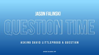 Jason Falinski Asks David Littleproud A Question See How He Responds [upl. by Dnalwor356]