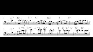 Charlie Haden Round Midnight Transcription [upl. by Jauch]