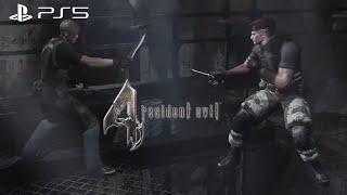 Leon vs Krauser  Resident Evil 4  PS5 [upl. by Lebasile57]