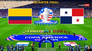 Colombia vs Panama  Copa America 2024 USA Quarter Final  Full Match  Realistic PES Gameplay [upl. by Kliber824]