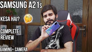 Samsung A21s Full UrduHindi Review  Kesa hai  Gaming and Camera Samples [upl. by Aihsemak648]