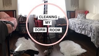 Clean My College Dorm With Me 2017  Ashley [upl. by Puduns899]