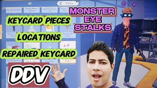 The Secret Item  Keycard Pieces Locations  Monster Eye Stalks  DDV  MONSTERS INC Update [upl. by Vasiliu386]