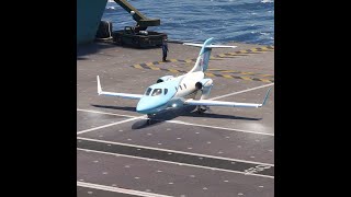 Great Pilot Honda HA 420 HondaJet Light Blue Takes Off from Aircraft Carrier [upl. by Otilegna902]