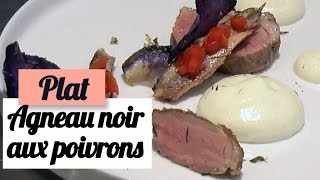 Agneau noir poivrons grillés aux anchois  Recette plat [upl. by Needan]