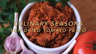 Sun Dried Tomato Pesto  CulinarySeasonscom [upl. by Oeniri]