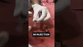 Intramuscular injection at Ventrogluteal Muscle on Female Buttock Antispasmodic Inj Dicyclomine [upl. by Aicila]