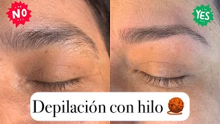 Como DEPILAR las CEJAS con HILO en español [upl. by Letsyrhc]