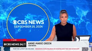 CBS News 247 with AnneMarie Green  9am open  September 25 2024 [upl. by Sapphira]